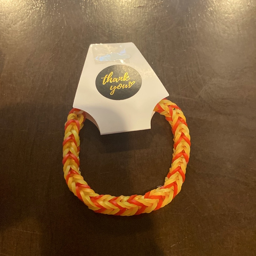 Sunset custom made rubber band bracelet!
